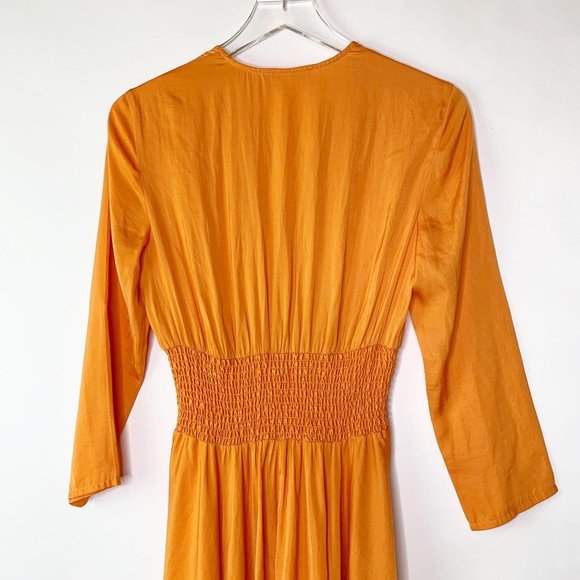 Maje Orange Midi Dress - Picture 6 of 13